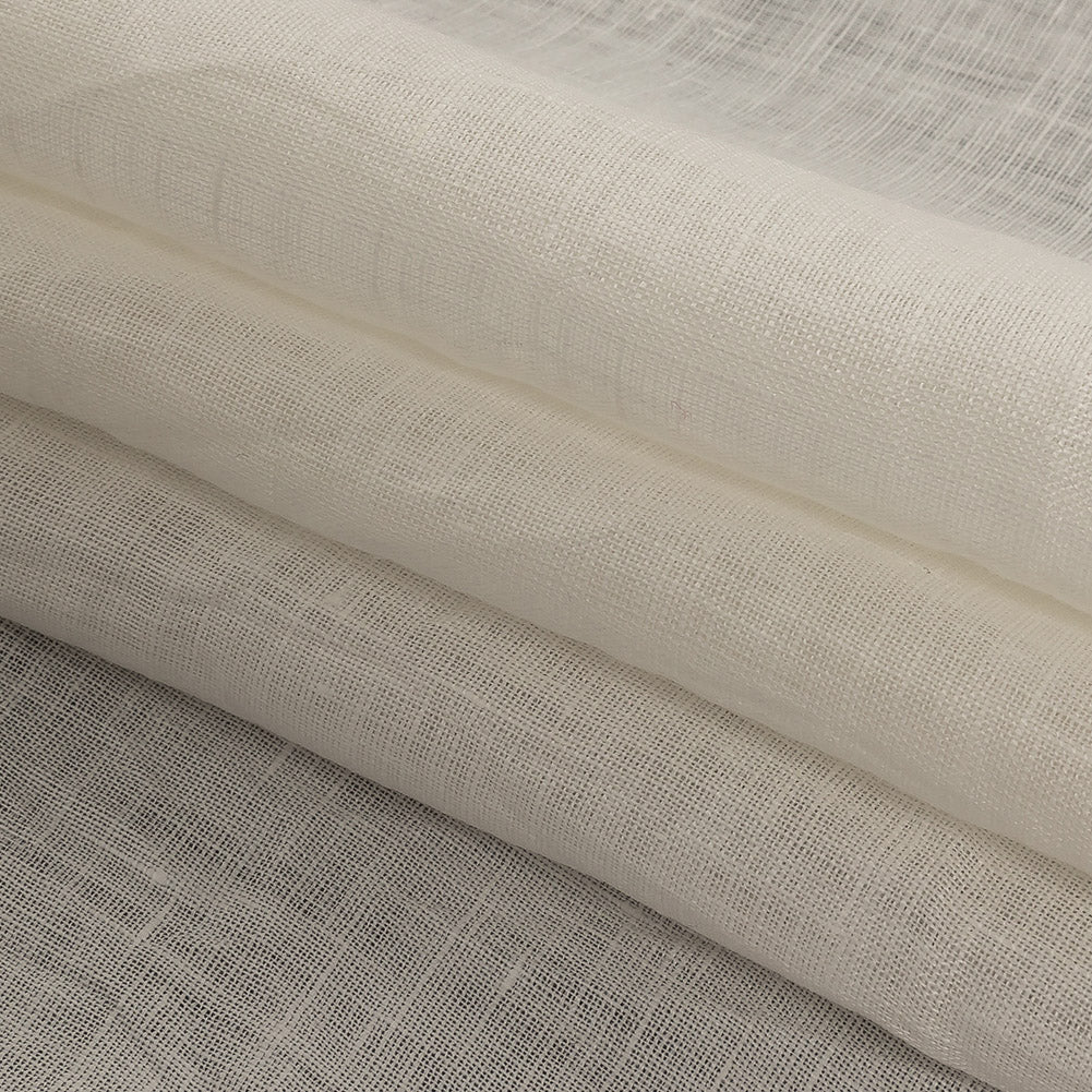 Famous Australian Designer Egret Lightweight Linen Poplin Folded Famous Australian Designer Egret Lightweight Linen Poplin Folded