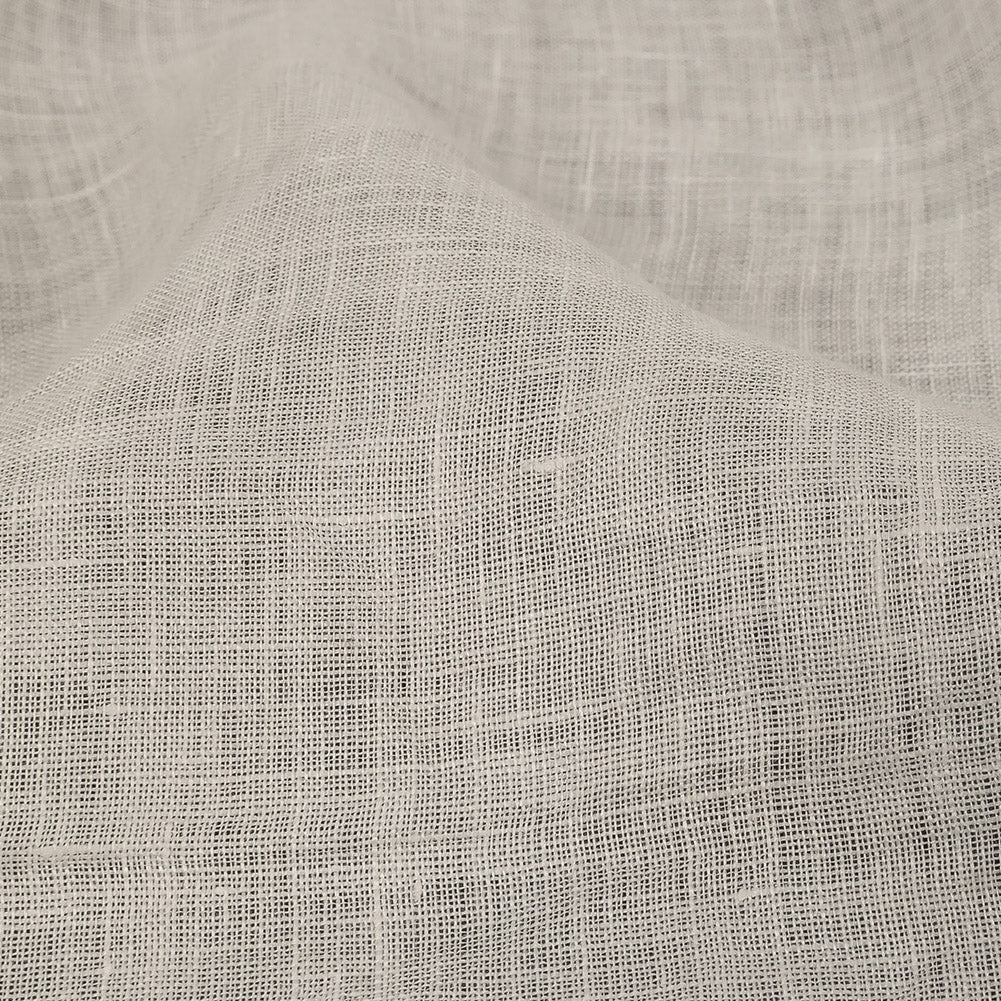 Famous Australian Designer Egret Lightweight Linen Poplin Detail Famous Australian Designer Egret Lightweight Linen Poplin Detail