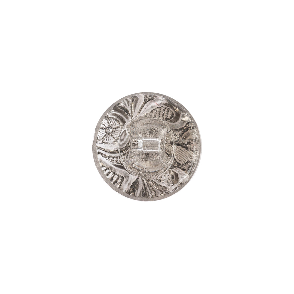 Vapor Translucent Floral Shank Back Glass Button - 22L/14mm Detail Vapor Translucent Floral Shank Back Glass Button - 22L/14mm Detail
