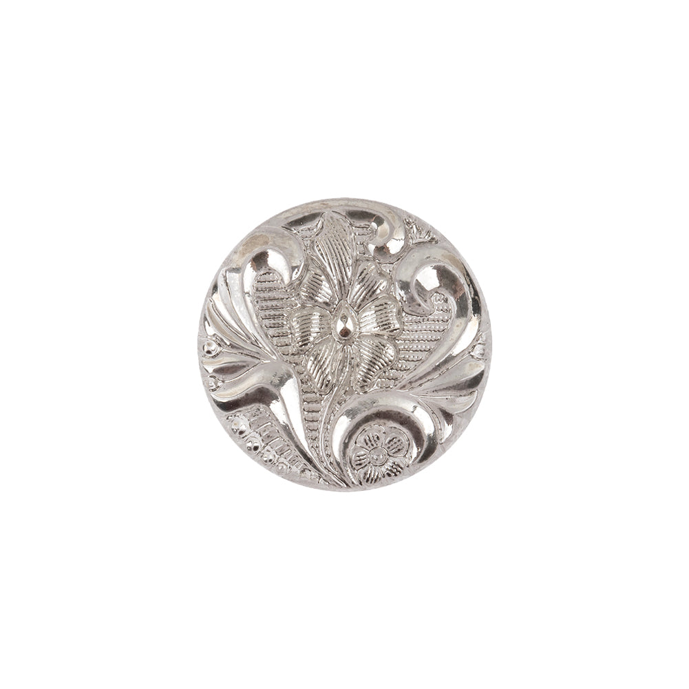 Vapor Translucent Floral Shank Back Glass Button - 28L/18mm Vapor Translucent Floral Shank Back Glass Button - 28L/18mm
