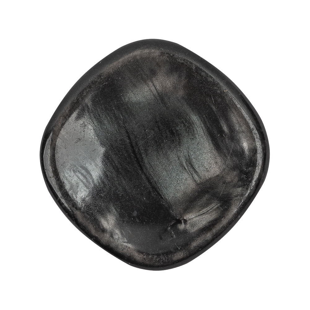 Smoke Iridescent Rounded Square Self Back Plastic Button - 48L/30.5mm Smoke Iridescent Rounded Square Self Back Plastic Button - 48L/30.5mm