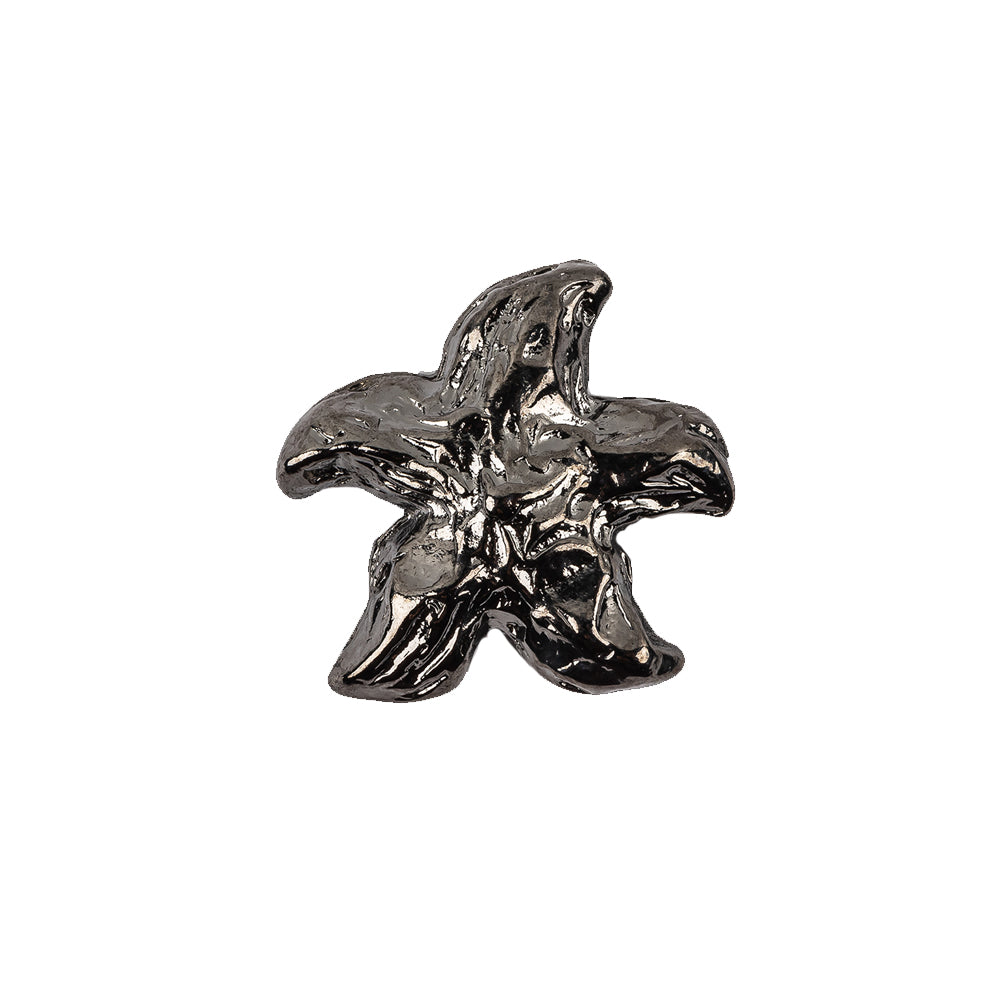 Vintage Gunmetal Starfish Cast Metal Button - 36L/23mm Vintage Gunmetal Starfish Cast Metal Button - 36L/23mm