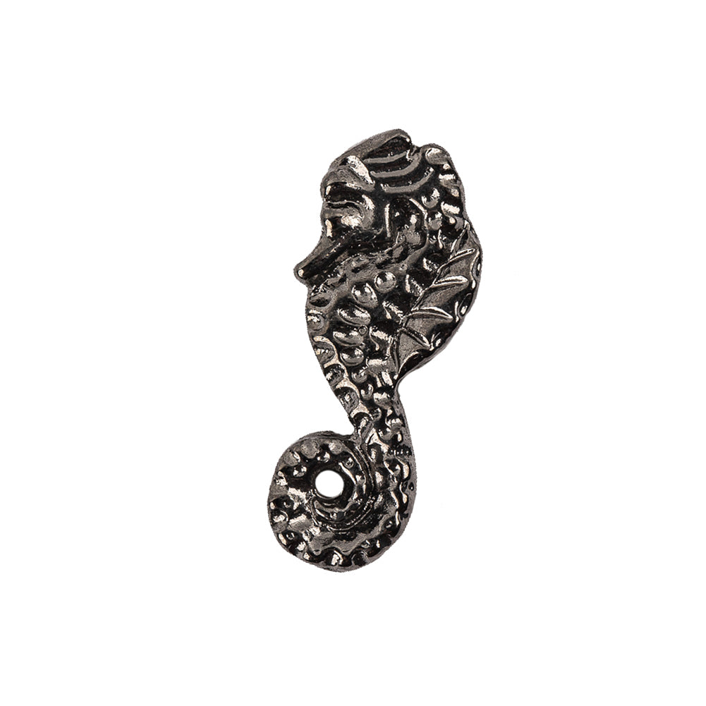 Vintage Gunmetal Seahorse Cast Metal Button - 42L/27mm Vintage Gunmetal Seahorse Cast Metal Button - 42L/27mm