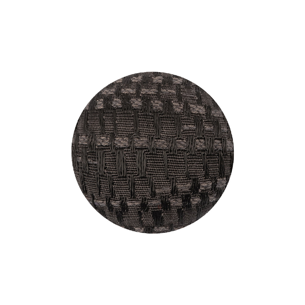 Brunette Jacquard Fabric Covered Domed Cotton Blend Sew On Button - 36L/23mm Brunette Jacquard Fabric Covered Domed Cotton Blend Sew On Button - 36L/23mm
