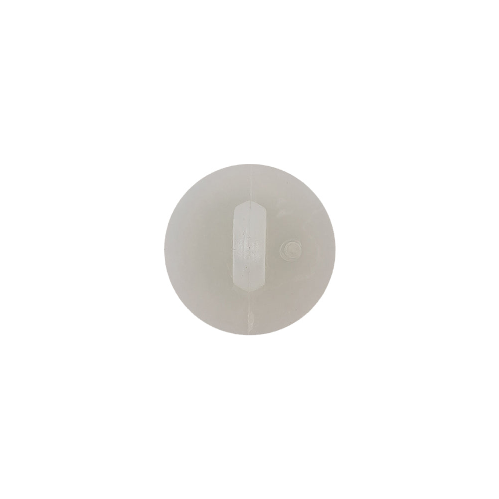 Cloudy White Nearly Opaque Shank Back Plastic Button - 20L/12.5mm Detail Cloudy White Nearly Opaque Shank Back Plastic Button - 20L/12.5mm Detail