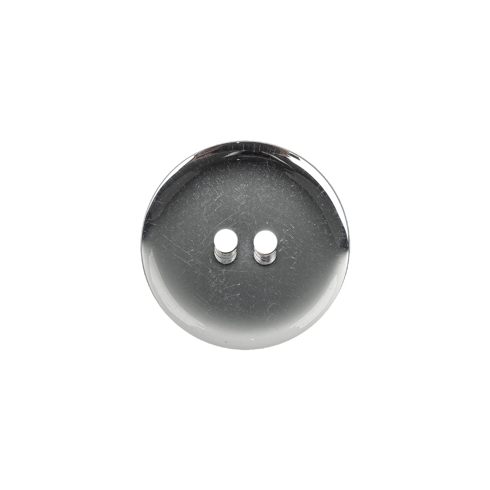 Silver Mirror Backed Two Hole Smooth Top Button - 28L/18mm Silver Mirror Backed Two Hole Smooth Top Button - 28L/18mm
