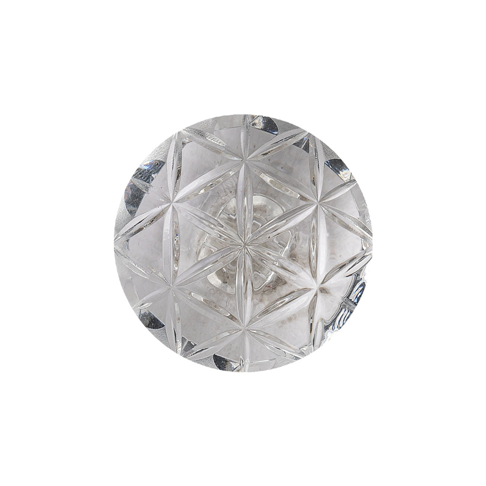 Italian Transparent Geometric Shank Back Dome Shaped Plastic Button - 36L/23mm Italian Transparent Geometric Shank Back Dome Shaped Plastic Button - 36L/23mm