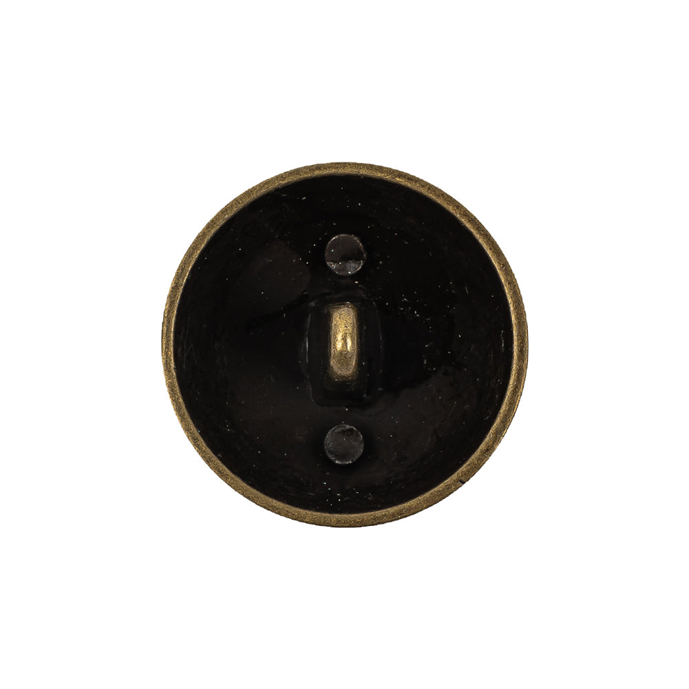 Bronze Floral Classical Dome Shaped Metal Coat Button - 36L/23mm Detail Bronze Floral Classical Dome Shaped Metal Coat Button - 36L/23mm Detail