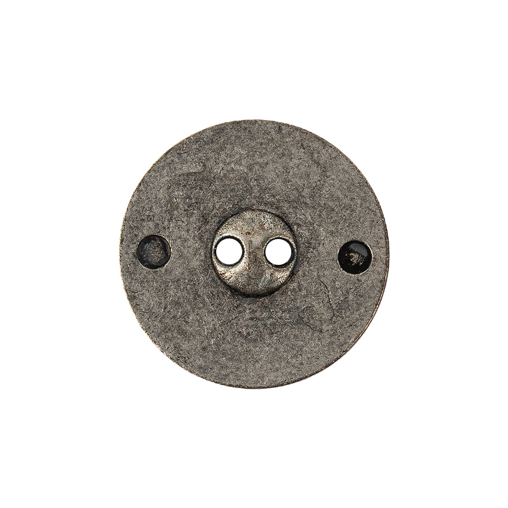 Italian Silver Floral Metal Button - 36L/23mm Detail Italian Silver Floral Metal Button - 36L/23mm Detail