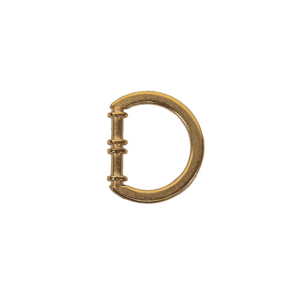 Matte Gold Cast Metal Rounded D-Ring - 15mm Matte Gold Cast Metal Rounded D-Ring - 15mm