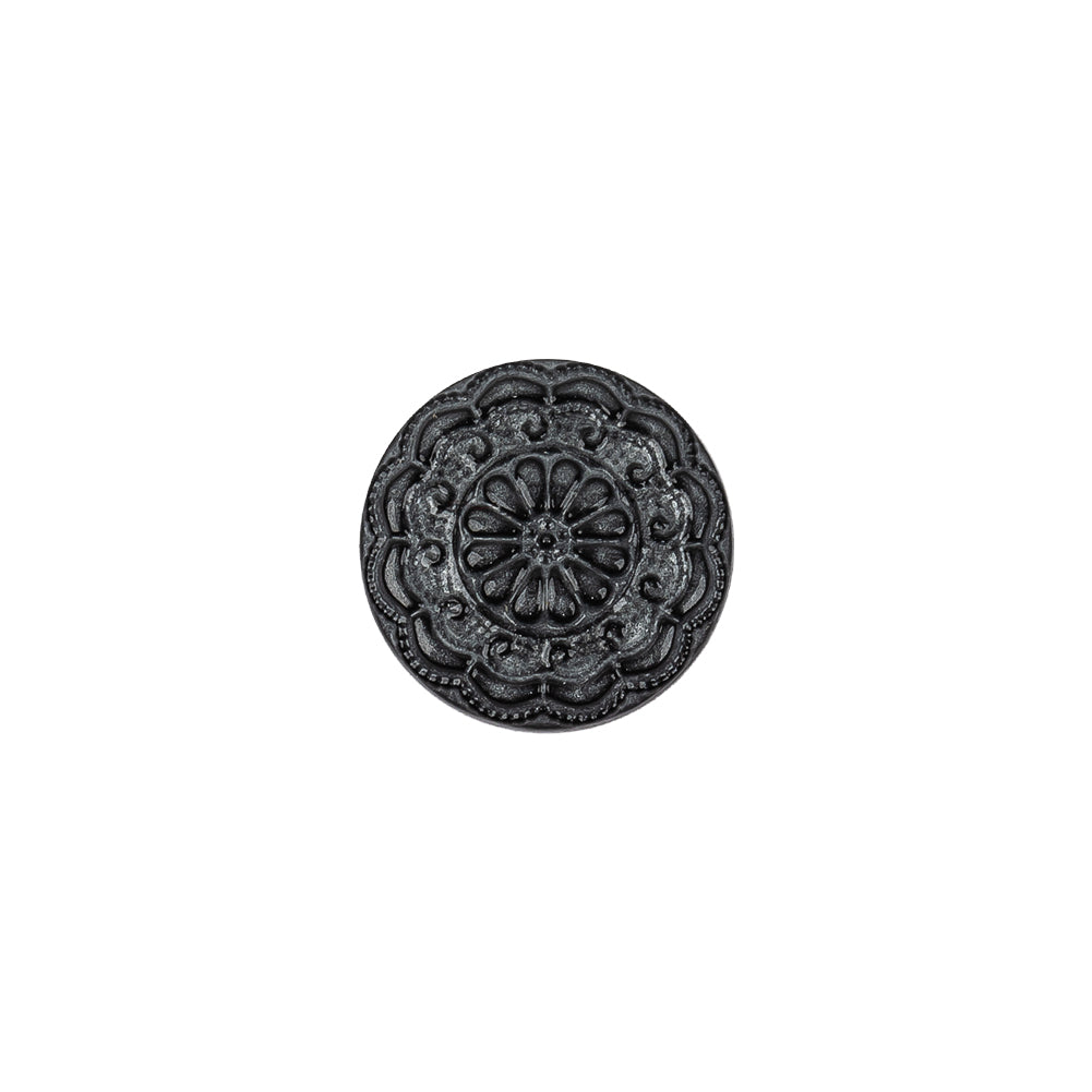 Italian Gray Pearl Floral Shank Back Button - 20L/12.5mm Italian Gray Pearl Floral Shank Back Button - 20L/12.5mm