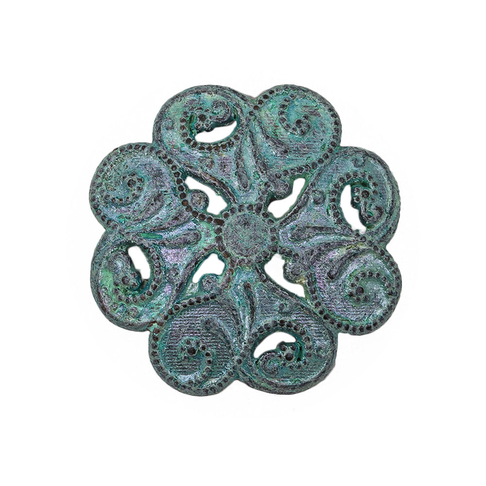 Italian Fairy Wing Floral Shank Back Button - 44L/28mm Italian Fairy Wing Floral Shank Back Button - 44L/28mm