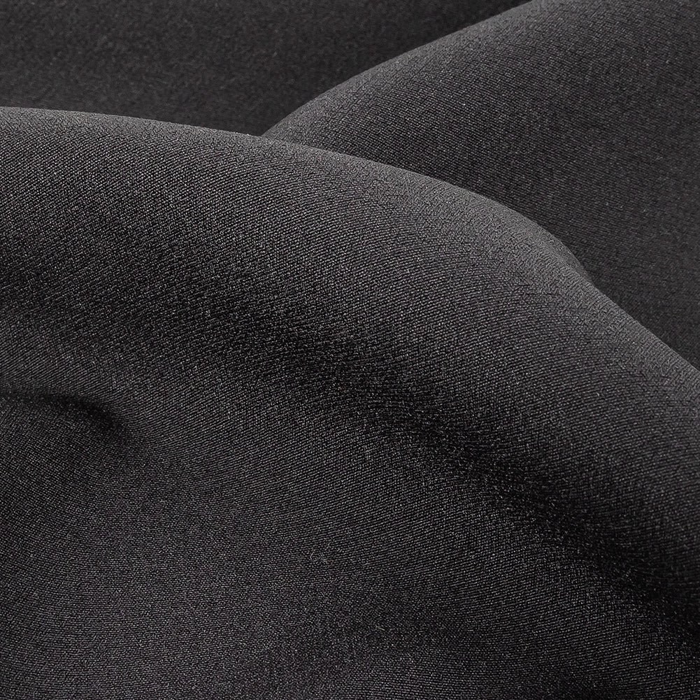 Black Stretch Polyester Woven Detail Black Stretch Polyester Woven Detail