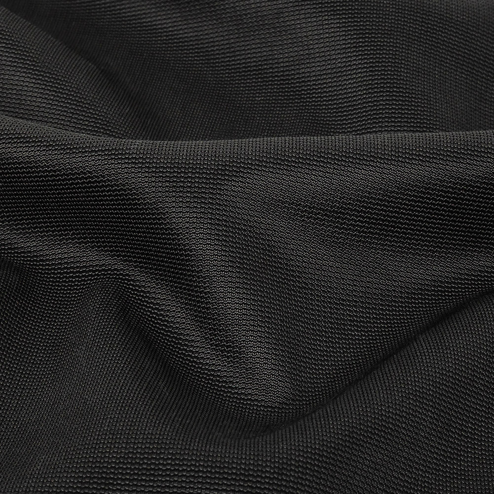 Sleek Stretch Ponte Knit - Black - Made in Italy Detail Sleek Stretch Ponte Knit - Black - Made in Italy Detail