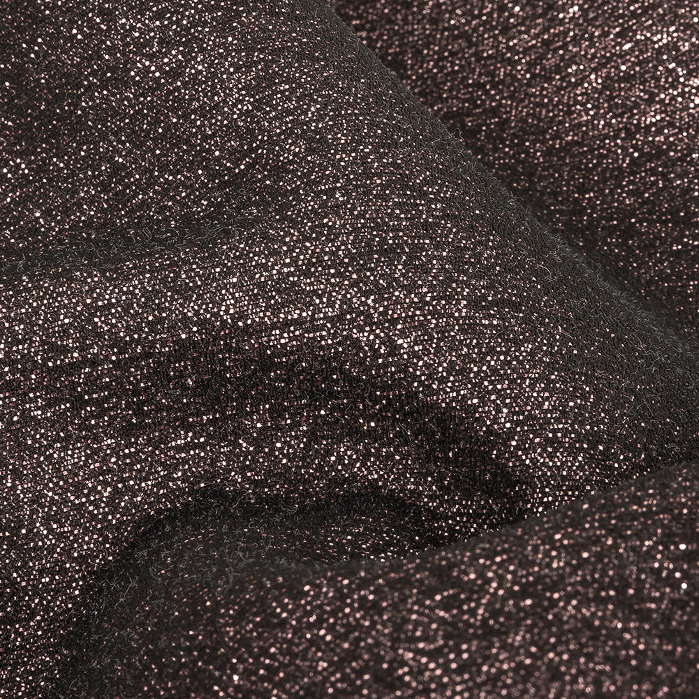 Italian Dusty Rose Metallic Cotton Suiting Detail Italian Dusty Rose Metallic Cotton Suiting Detail