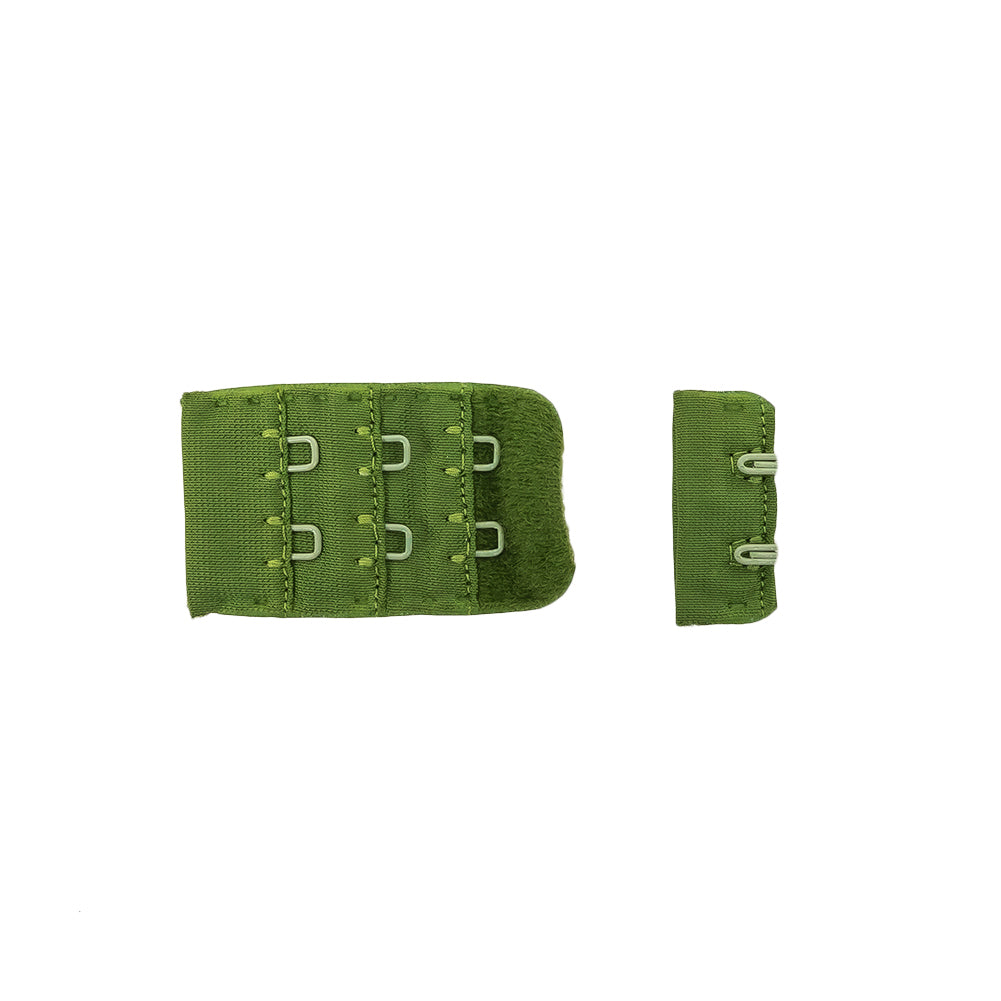 Grass Green Bra Hook and Eye Back Closure - 2 x 3 Detail Grass Green Bra Hook and Eye Back Closure - 2 x 3 Detail