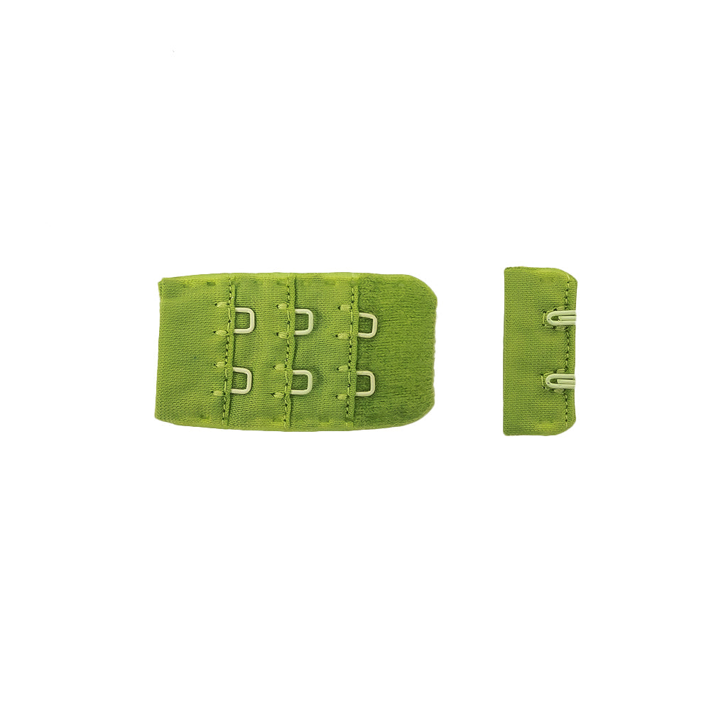 Medium Green Bra Hook and Eye Back Closure - 2 x 3 Detail Medium Green Bra Hook and Eye Back Closure - 2 x 3 Detail