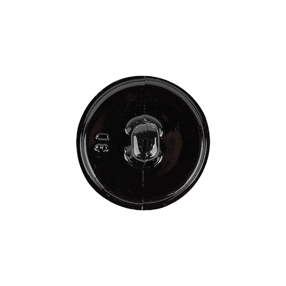 Black Radial Embossed Plastic Shank Back Button - 32L/20mm Detail Black Radial Embossed Plastic Shank Back Button - 32L/20mm Detail