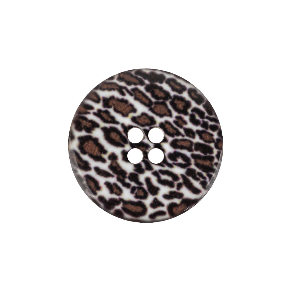 Techno Leopard 4-Hole Plastic Button - 36L/23MM Techno Leopard 4-Hole Plastic Button - 36L/23MM
