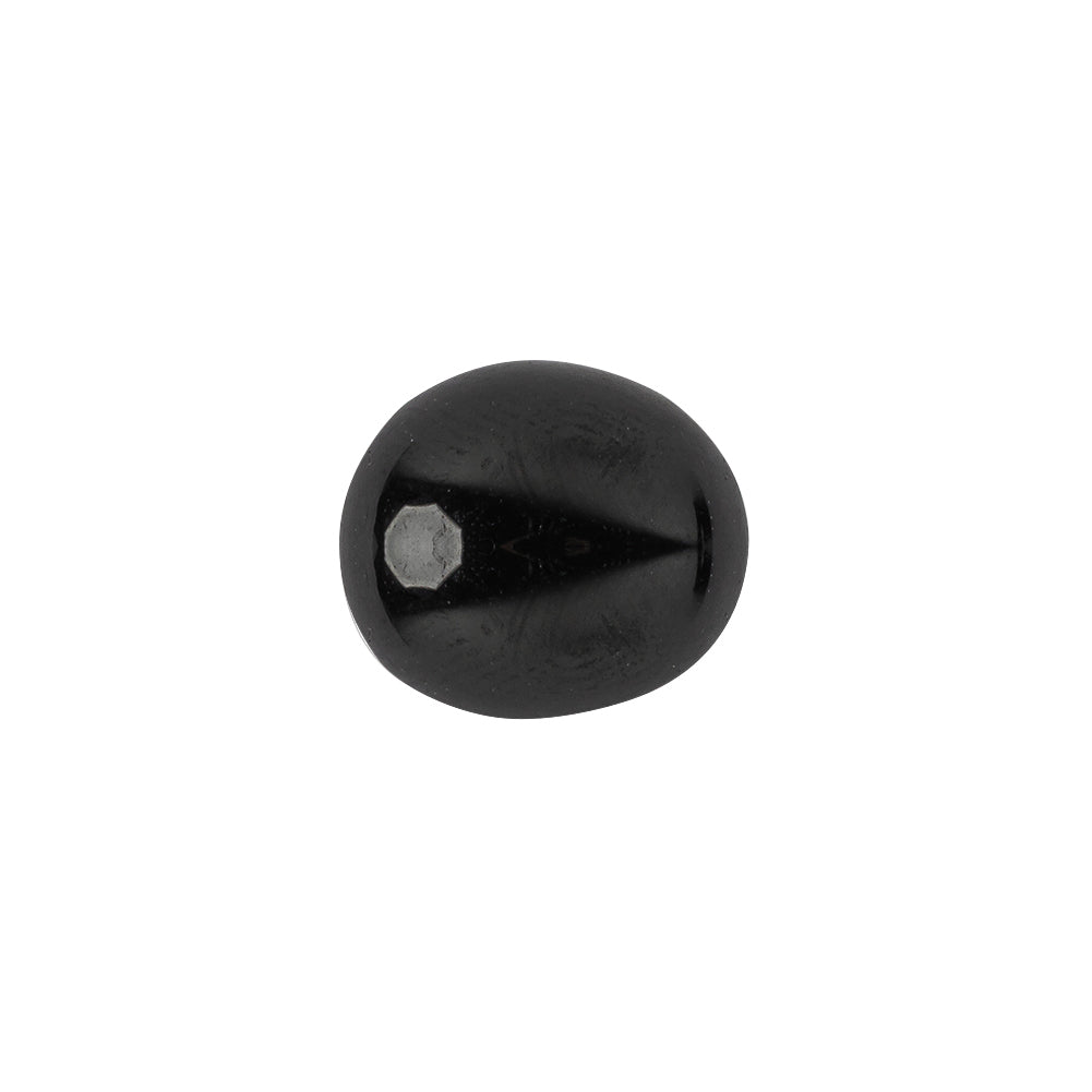 Darkest Pearl Blue Dome Shaped Oval Self Back Button - 24L/15mm Darkest Pearl Blue Dome Shaped Oval Self Back Button - 24L/15mm