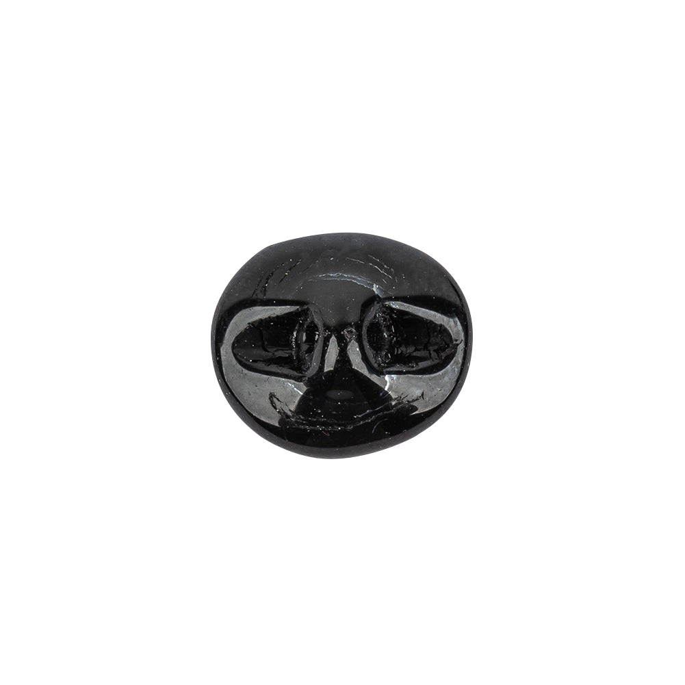 Hematite Dome Shaped Oval Self Back Button - 24L/15mm Detail Hematite Dome Shaped Oval Self Back Button - 24L/15mm Detail