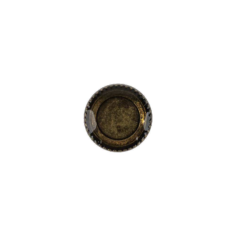 Amber and Bronze Iridescent Resin-Casted Blouse Button - 17L/10.5mm Amber and Bronze Iridescent Resin-Casted Blouse Button - 17L/10.5mm
