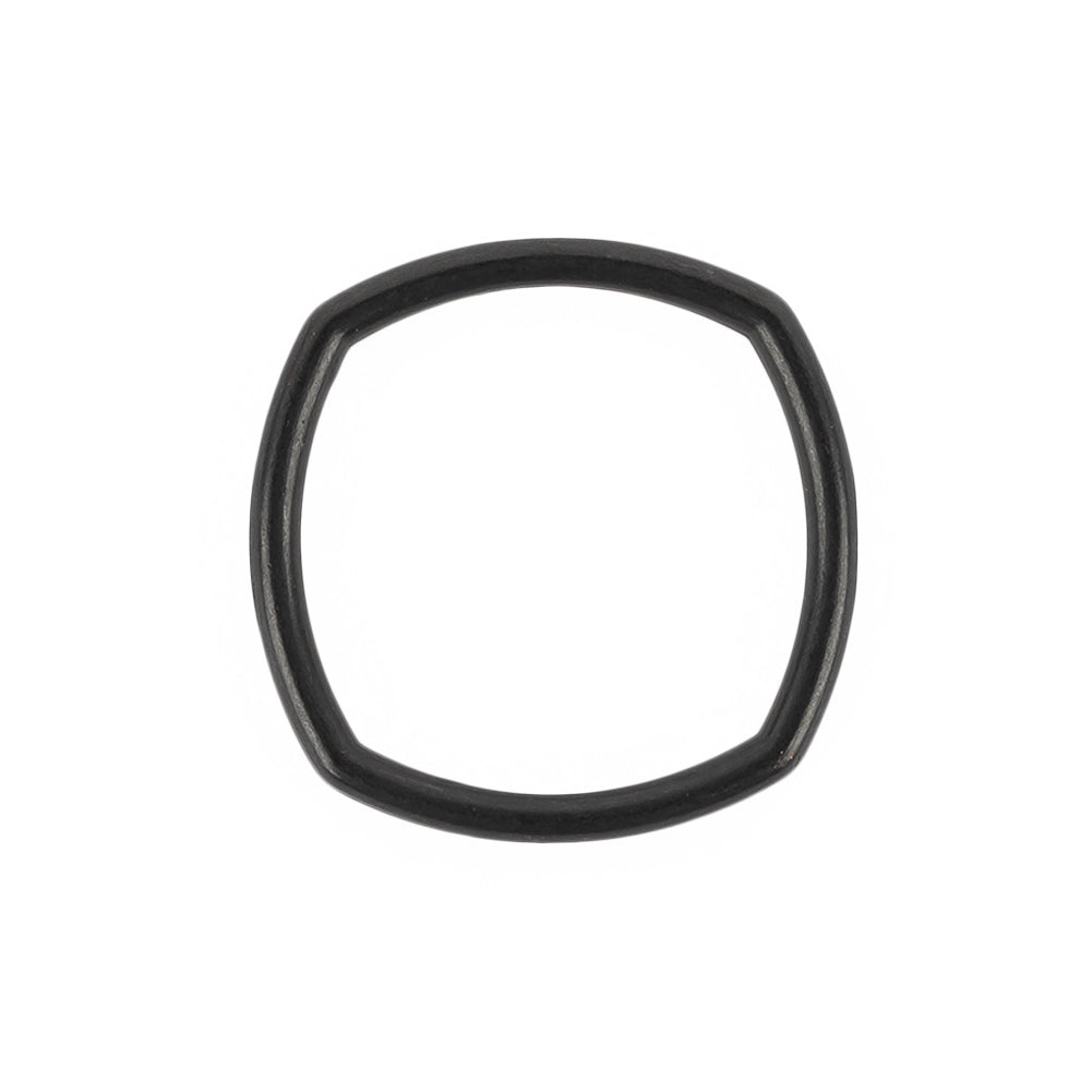 Carbon Rounded Square Metal Ring - 25mm Carbon Rounded Square Metal Ring - 25mm