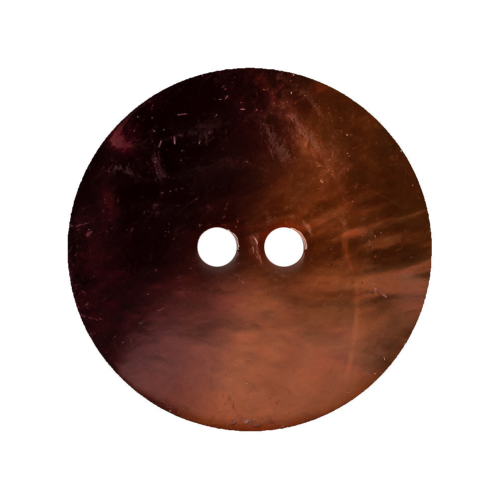 Wine Topaz Iridescent 2-Hole Shell Button - 44L/28mm Wine Topaz Iridescent 2-Hole Shell Button - 44L/28mm