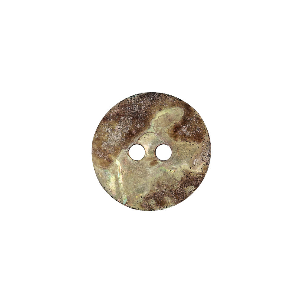 Oil Slick Iridescent 2-Hole Shell Button - 24L/15mm Detail Oil Slick Iridescent 2-Hole Shell Button - 24L/15mm Detail