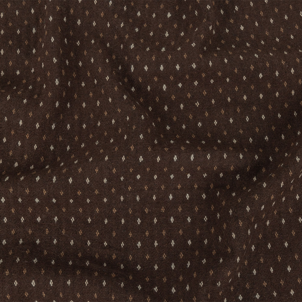 Brown, Otter and Sugar Swizzle Diamonds Brushed Blended Cotton Jacquard Brown, Otter and Sugar Swizzle Diamonds Brushed Blended Cotton Jacquard