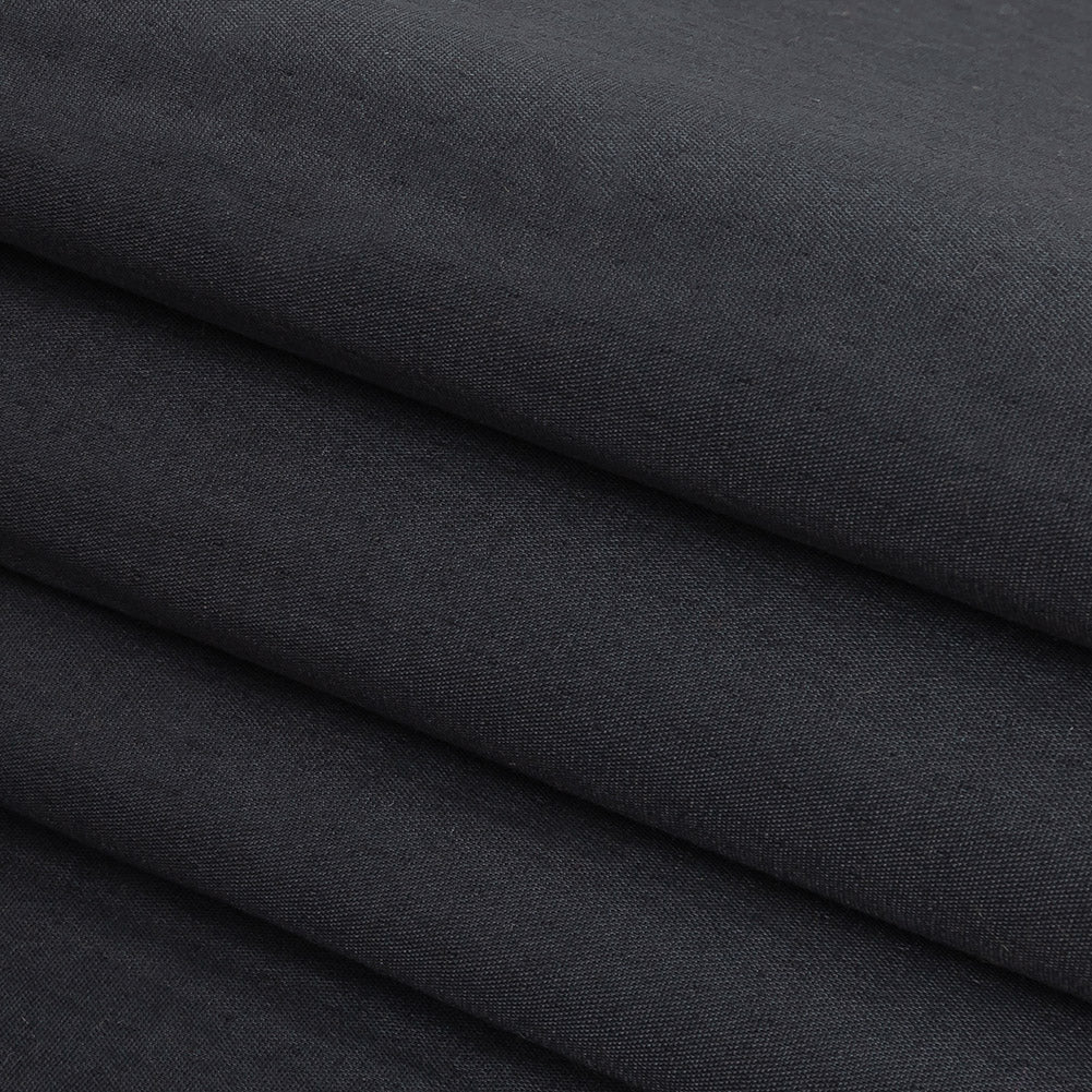 Navy Cotton Double Cloth with Striped Faux Quilting Detail Navy Cotton Double Cloth with Striped Faux Quilting Detail