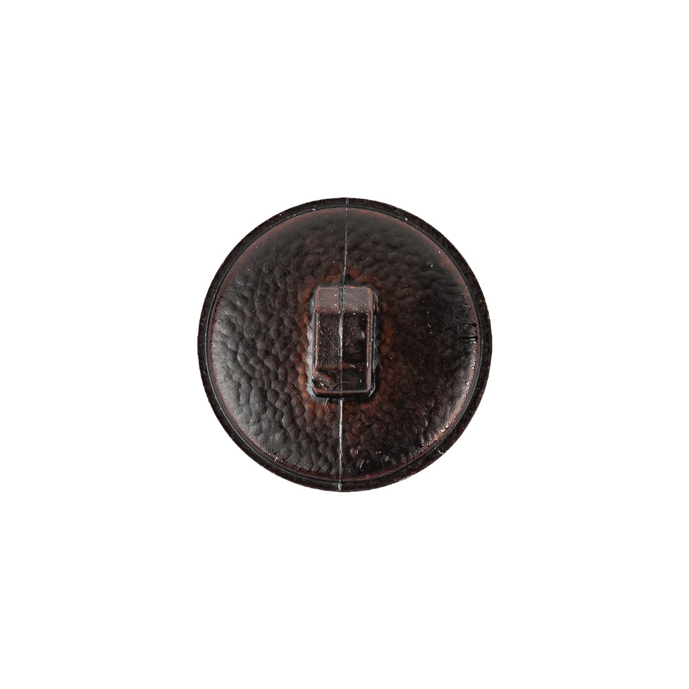 Italian Dark Brown Basketweave Embossed Faux Leather Button - 28L/18mm Detail Italian Dark Brown Basketweave Embossed Faux Leather Button - 28L/18mm Detail