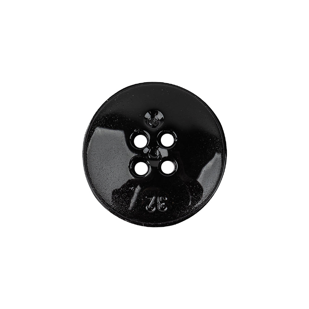 Italian Glossy Deep Roast Abstract Molded 4-Hole Faux Leather Button - 32L/20mm Detail Italian Glossy Deep Roast Abstract Molded 4-Hole Faux Leather Button - 32L/20mm Detail