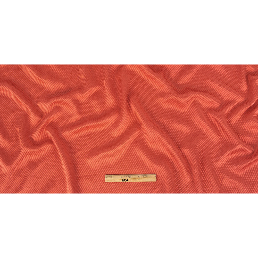 Coral Satin-Faced Regimental Stripes Polyester Matelasse Full Coral Satin-Faced Regimental Stripes Polyester Matelasse Full