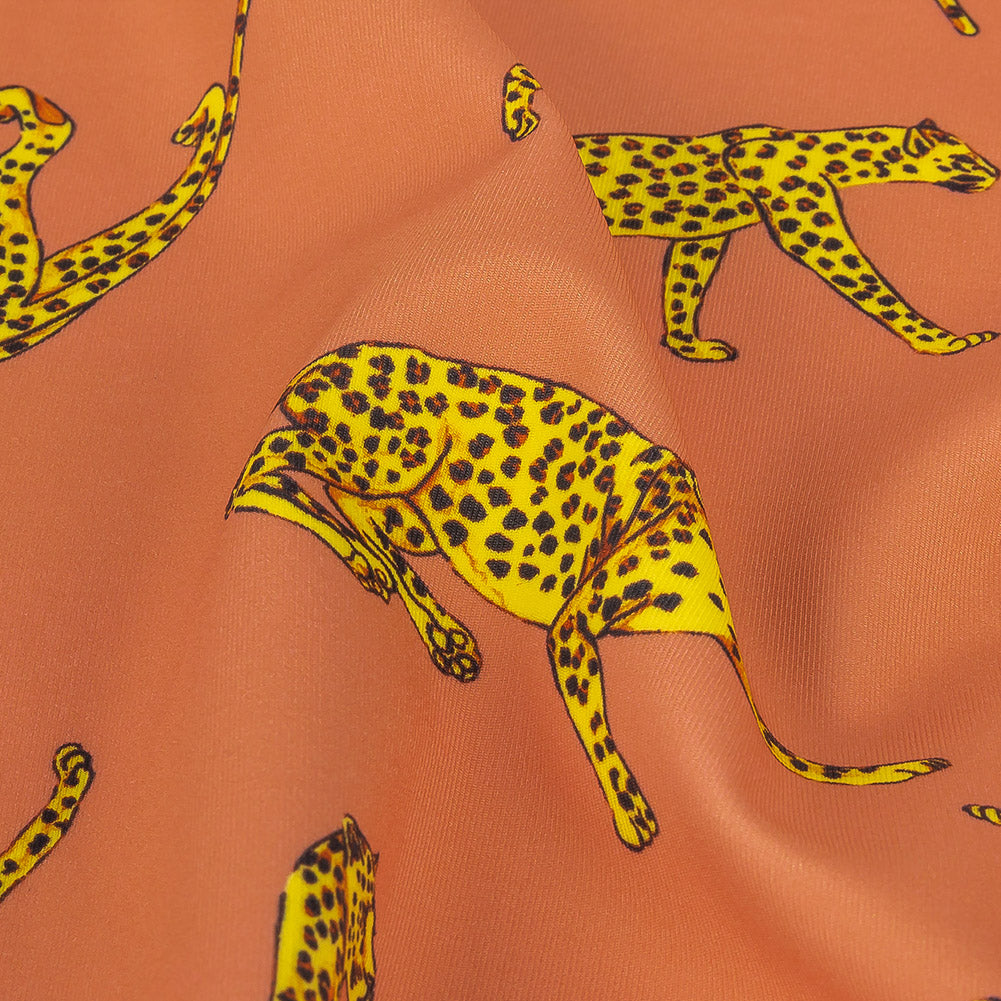 Compression Swimwear Tricot, UV Protective with Aloe Vera Microcapsules - Canyon Clay Cheetahs - Caye Collection - Detail Compression Swimwear Tricot, UV Protective with Aloe Vera Microcapsules - Canyon Clay Cheetahs - Caye Collection - Detail