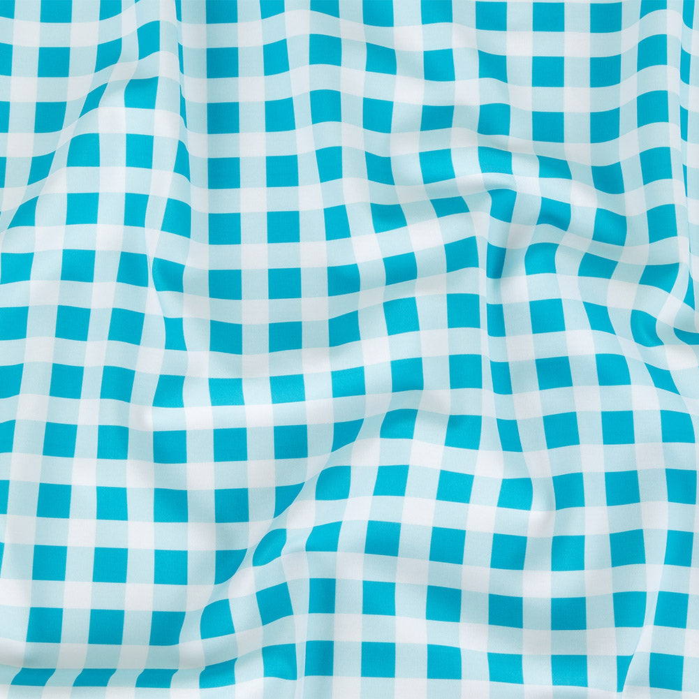 Compression Swimwear Tricot, UV Protective with Aloe Vera Microcapsules - Blue and White Checkered - Caye Collection Compression Swimwear Tricot, UV Protective with Aloe Vera Microcapsules - Blue and White Checkered - Caye Collection