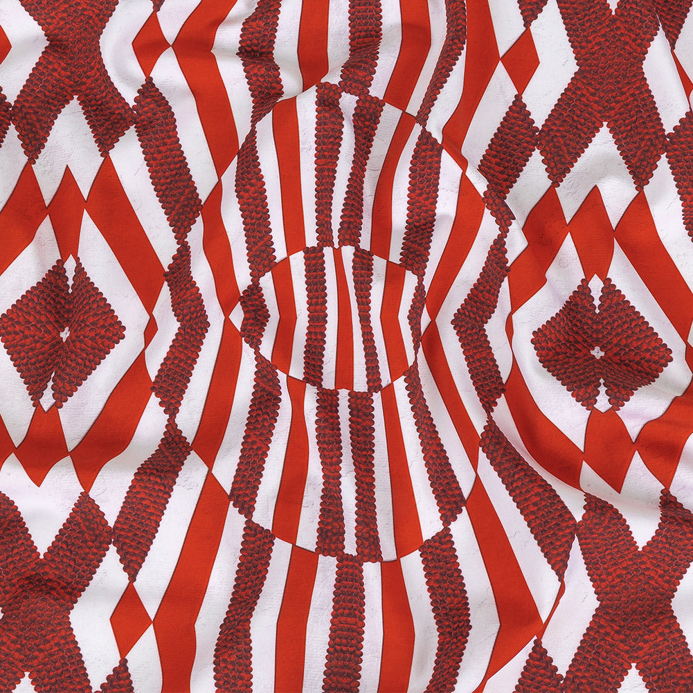 Compression Swimwear Tricot, UV Protective with Aloe Vera Microcapsules - Aurura Red and Burgundy Geometric - Caye Collection Compression Swimwear Tricot, UV Protective with Aloe Vera Microcapsules - Aurura Red and Burgundy Geometric - Caye Collection