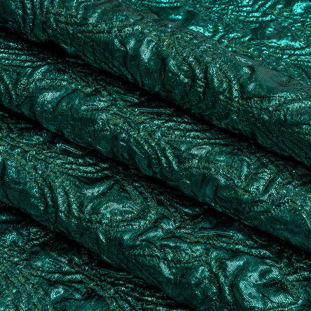 Mood Exclusive Metallic Emerald and Olivine Feathers Ombre Luxury Brocade Panel Folded Mood Exclusive Metallic Emerald and Olivine Feathers Ombre Luxury Brocade Panel Folded
