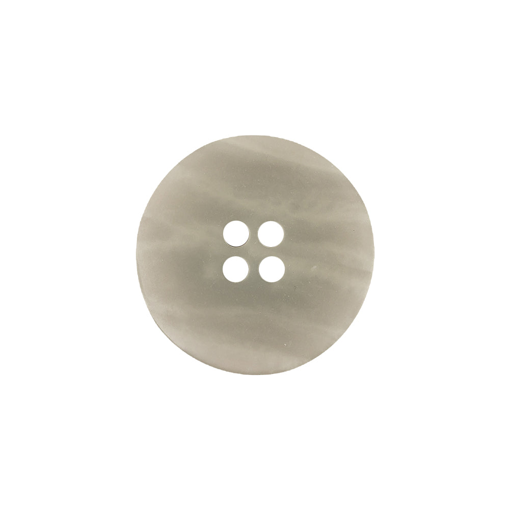 Italian Light Gray and White Striated 4-Hole Plastic Button - 32L/20mm Detail Italian Light Gray and White Striated 4-Hole Plastic Button - 32L/20mm Detail