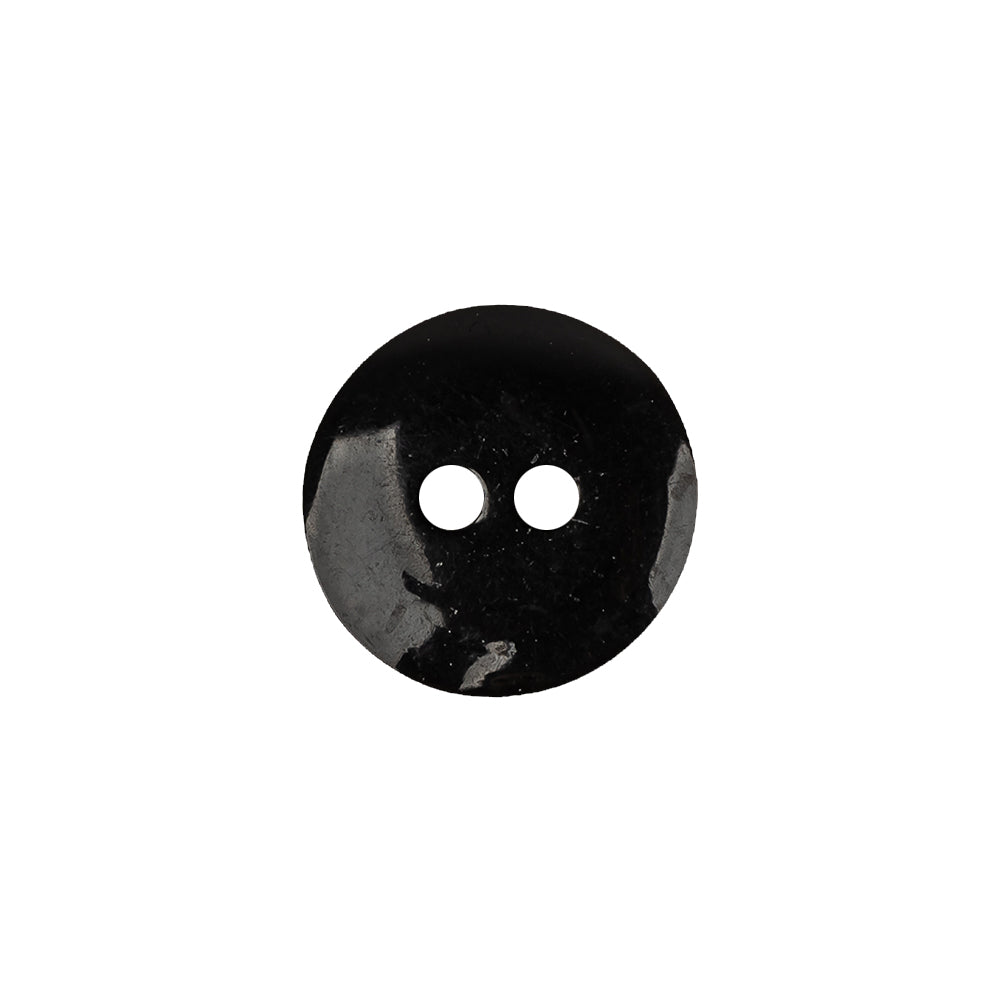 Mud and Iron Speckled 2-Hole Textured Button - 24L/15mm Detail Mud and Iron Speckled 2-Hole Textured Button - 24L/15mm Detail