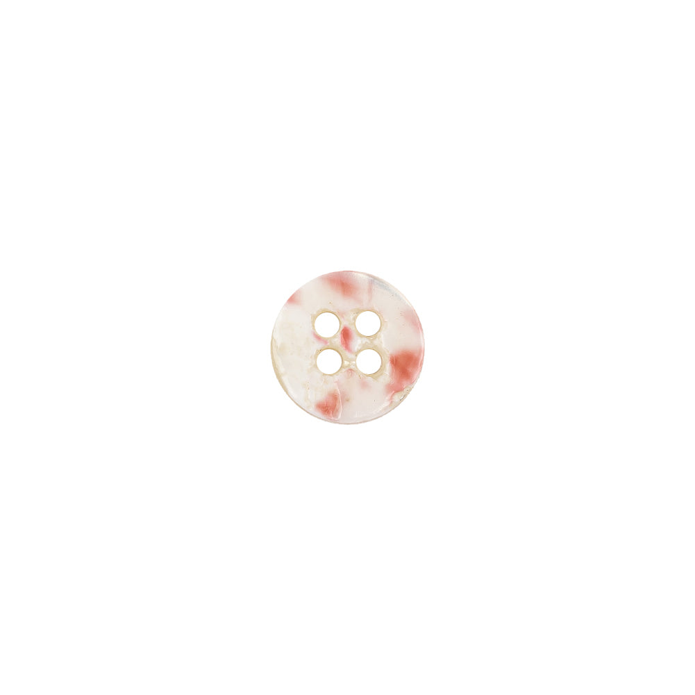 Ivory Iridescent Faux-Shell 4-Hole Plastic Button - 14L/9mm Detail Ivory Iridescent Faux-Shell 4-Hole Plastic Button - 14L/9mm Detail
