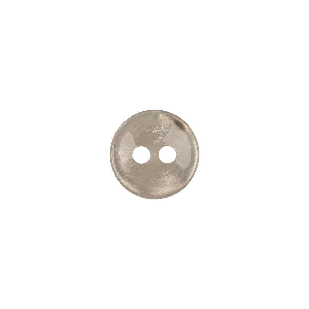 Storm Cloud and Taupe Iridescent 2-Hole Plastic Saucer Button - 18L/11.5mm Storm Cloud and Taupe Iridescent 2-Hole Plastic Saucer Button - 18L/11.5mm