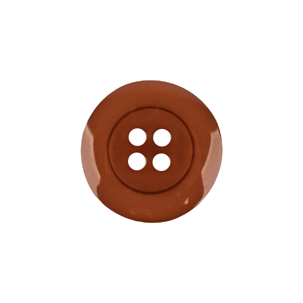 Italian Amber Shallow Plate 4-Hole Plastic Button - 32L/20mm Detail Italian Amber Shallow Plate 4-Hole Plastic Button - 32L/20mm Detail