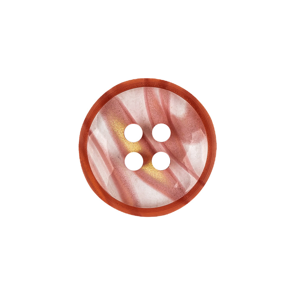 Chili and Clear Abstract Low Convex 4-Hole Plastic Button - 32L/20mm Chili and Clear Abstract Low Convex 4-Hole Plastic Button - 32L/20mm