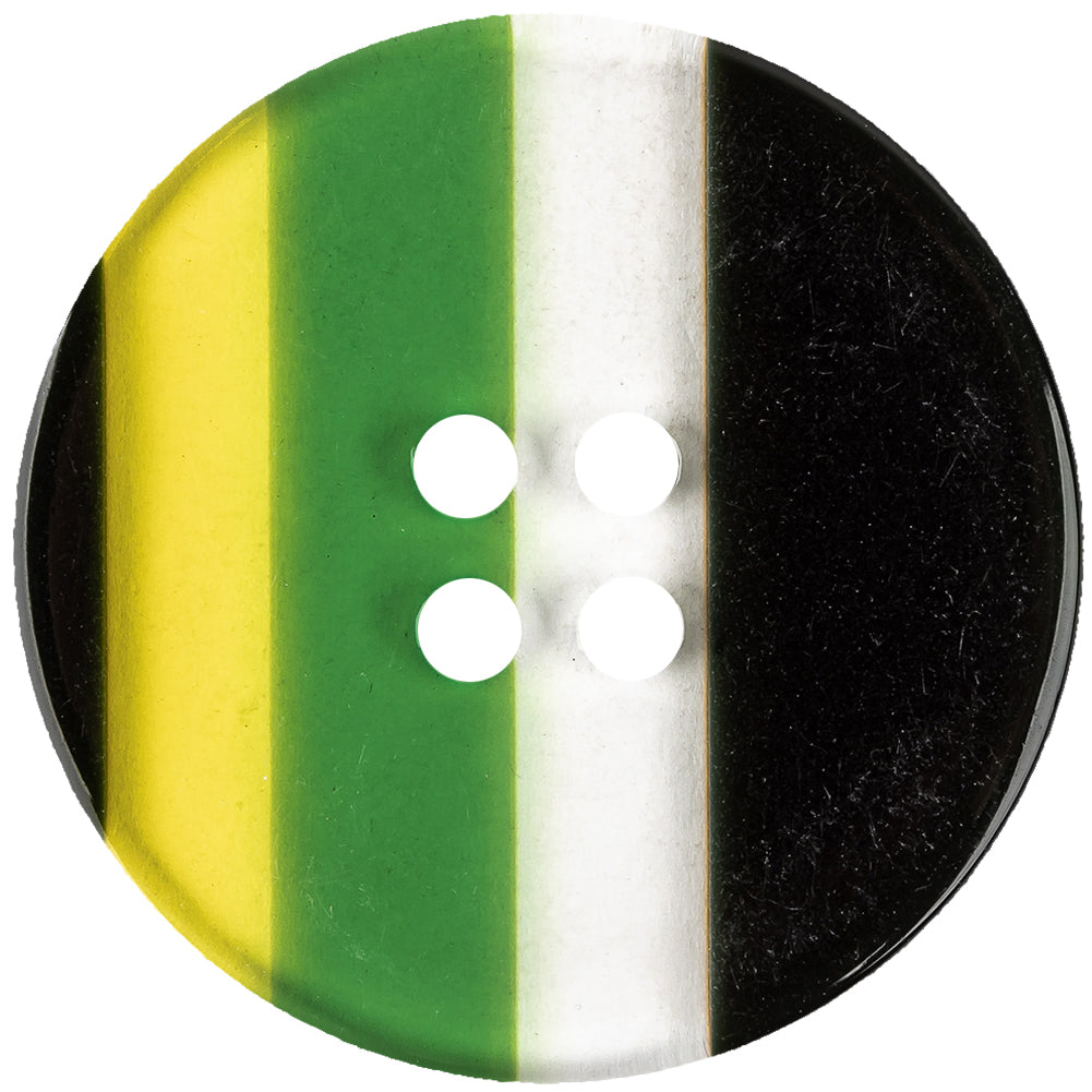 Shamrock Stripes Smooth Top 4-Hole Plastic Button - 70L/44.5mm Shamrock Stripes Smooth Top 4-Hole Plastic Button - 70L/44.5mm