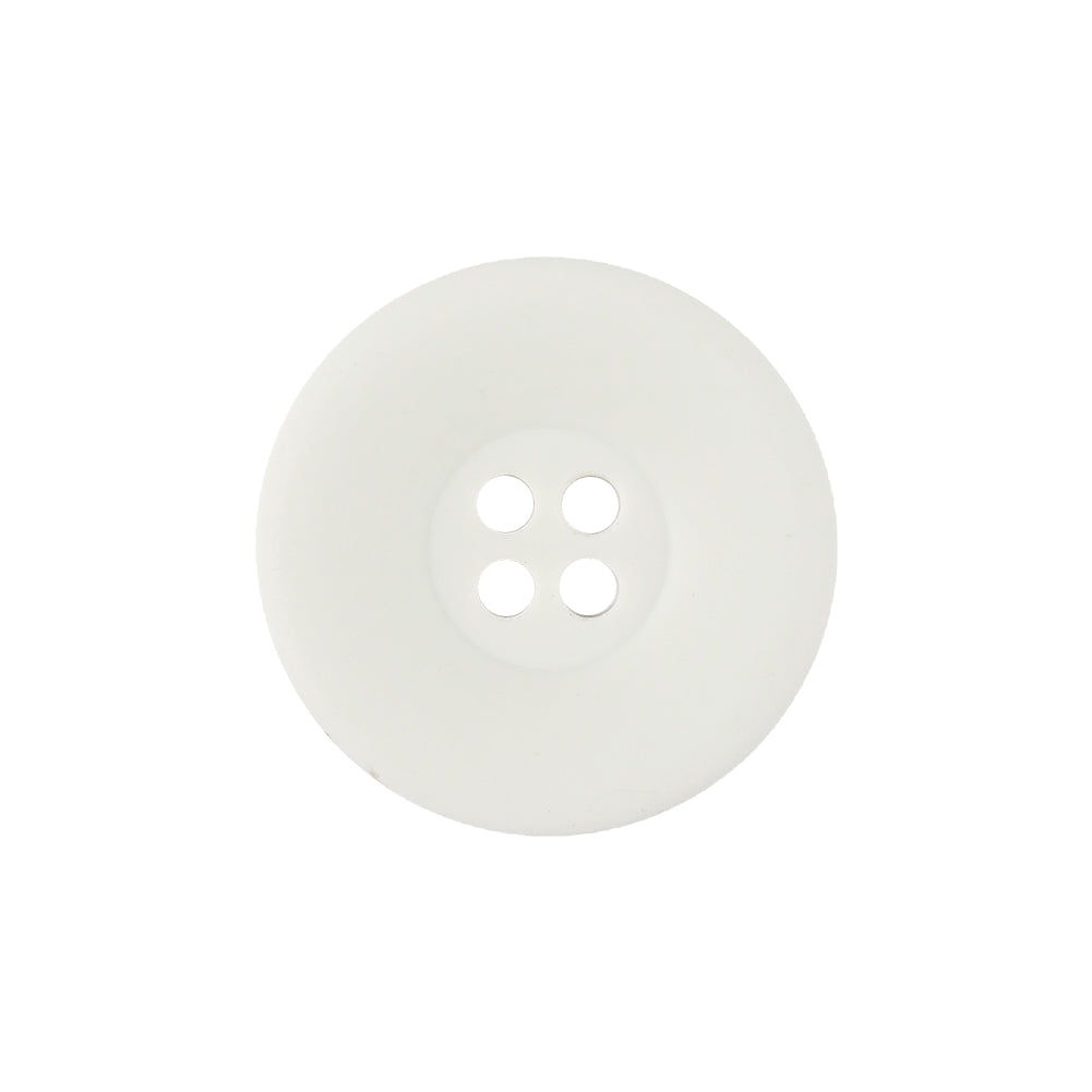 Matte White Shallow Plate 4-Hole Plastic Button - 36L/23mm Matte White Shallow Plate 4-Hole Plastic Button - 36L/23mm