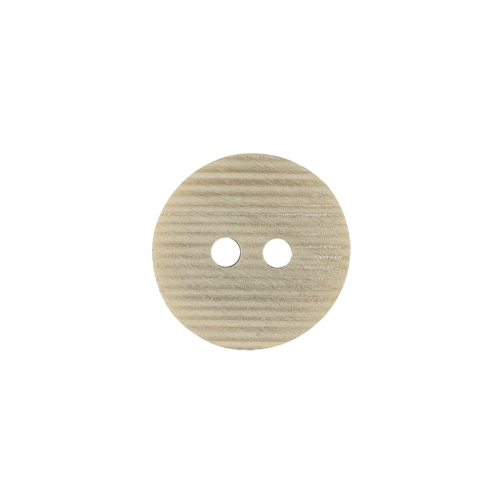 Almond Milk, Shitake and Golden Fleece Textured Stripes 2-Hole Plastic Button - 24L/15mm Almond Milk, Shitake and Golden Fleece Textured Stripes 2-Hole Plastic Button - 24L/15mm