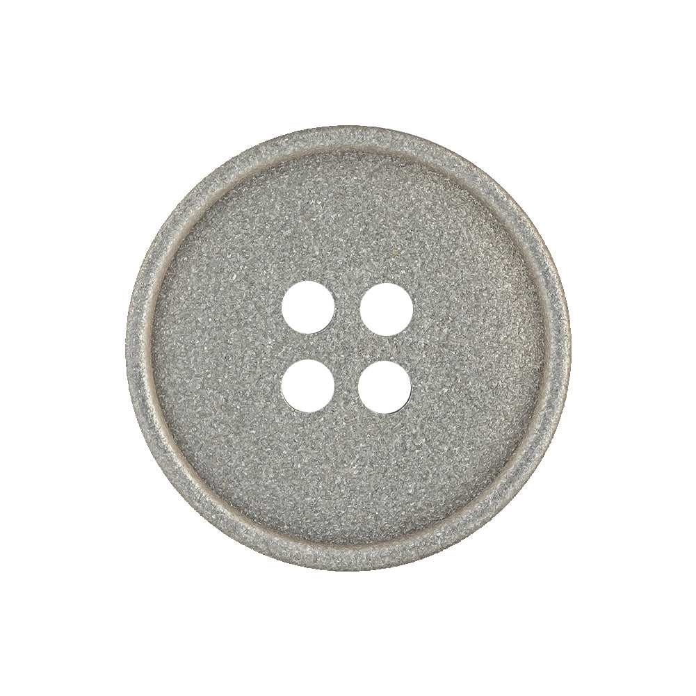 Italian Light Satin Gray Speckled Narrow Rim 4-Hole Button - 40L/25.5mm Italian Light Satin Gray Speckled Narrow Rim 4-Hole Button - 40L/25.5mm