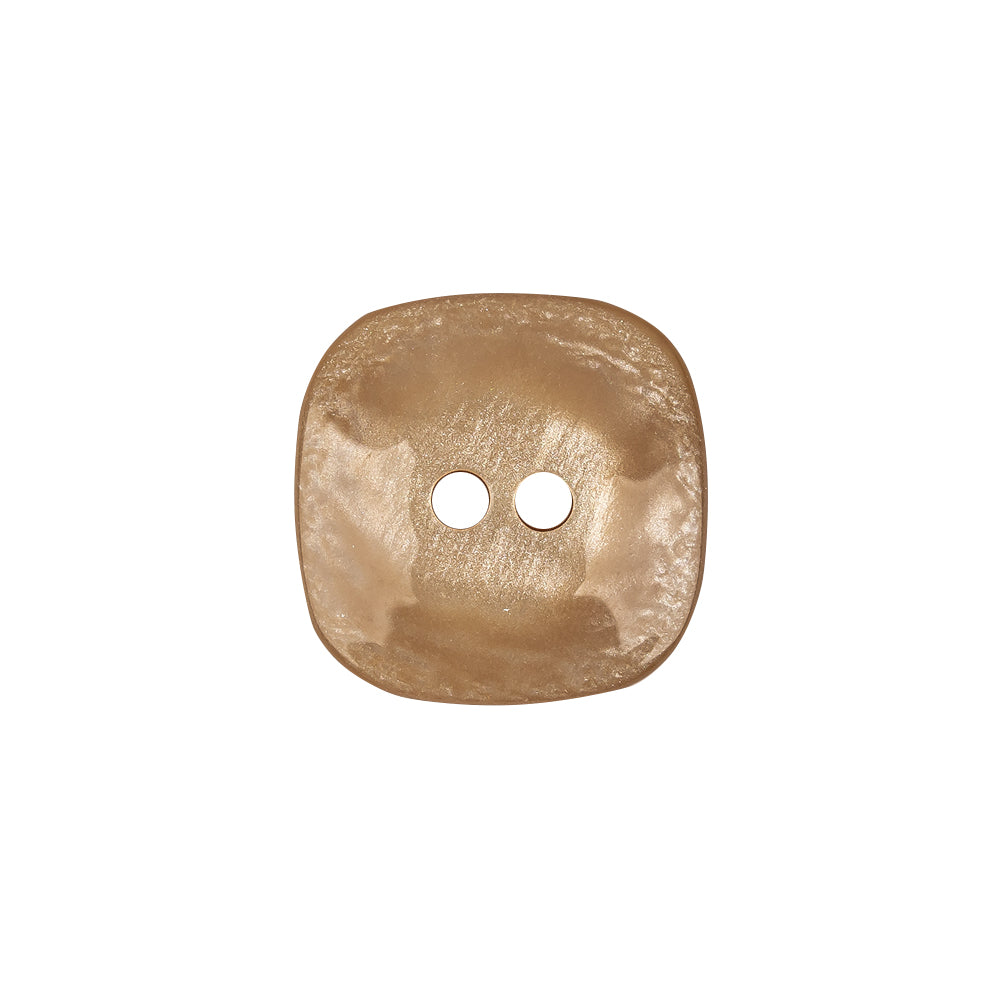 Wheat Iridescent Deepwell 2-Hole Plastic Button - 32L/20mm Detail Wheat Iridescent Deepwell 2-Hole Plastic Button - 32L/20mm Detail