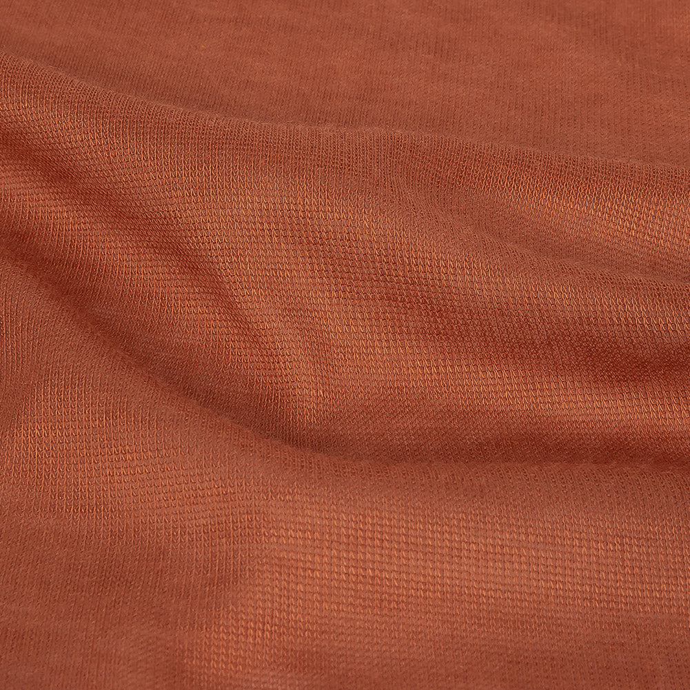 Italian Autumn Leaf Lightweight Rayon Rib Knit Detail Italian Autumn Leaf Lightweight Rayon Rib Knit Detail
